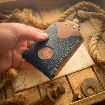 Open image in slideshow, Original Knocks Minimalist Wallet - Blue Dollaro and Sierra