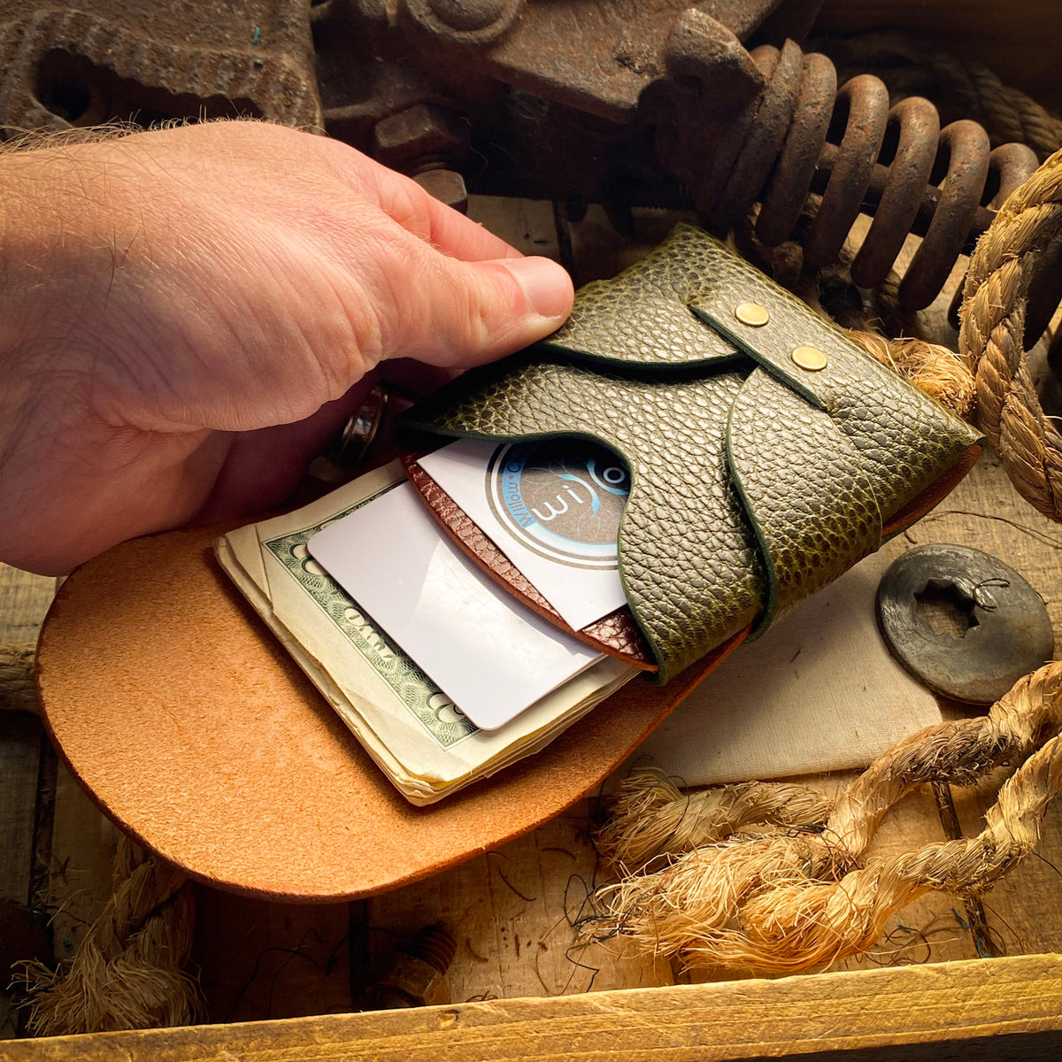 Wide Swaddle Minimalist Wallet - Made to Order – Willow Craft Goods