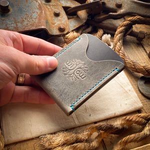 slim card wallet and front pocket leather wallet handmade in the usa