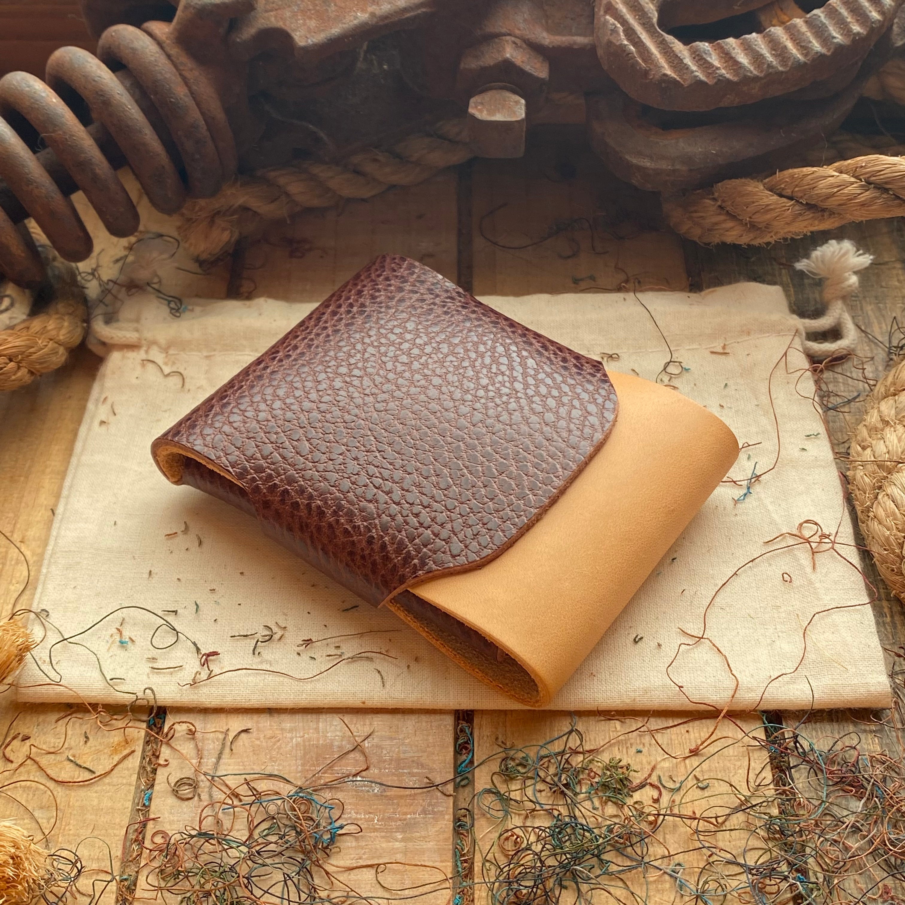 Original Swaddle Minimalist Wallet - Brown Dollaro and Natural - Closeout