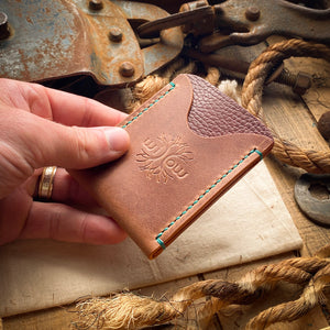 slim card wallet and front pocket leather wallet handmade in the usa