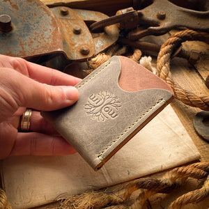 slim card wallet and front pocket leather wallet handmade in the usa