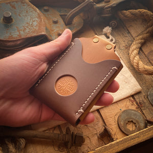 Best Mens Wallet - Original Knocks Minimalist Wallet in Dark Mahogany and Bourbon