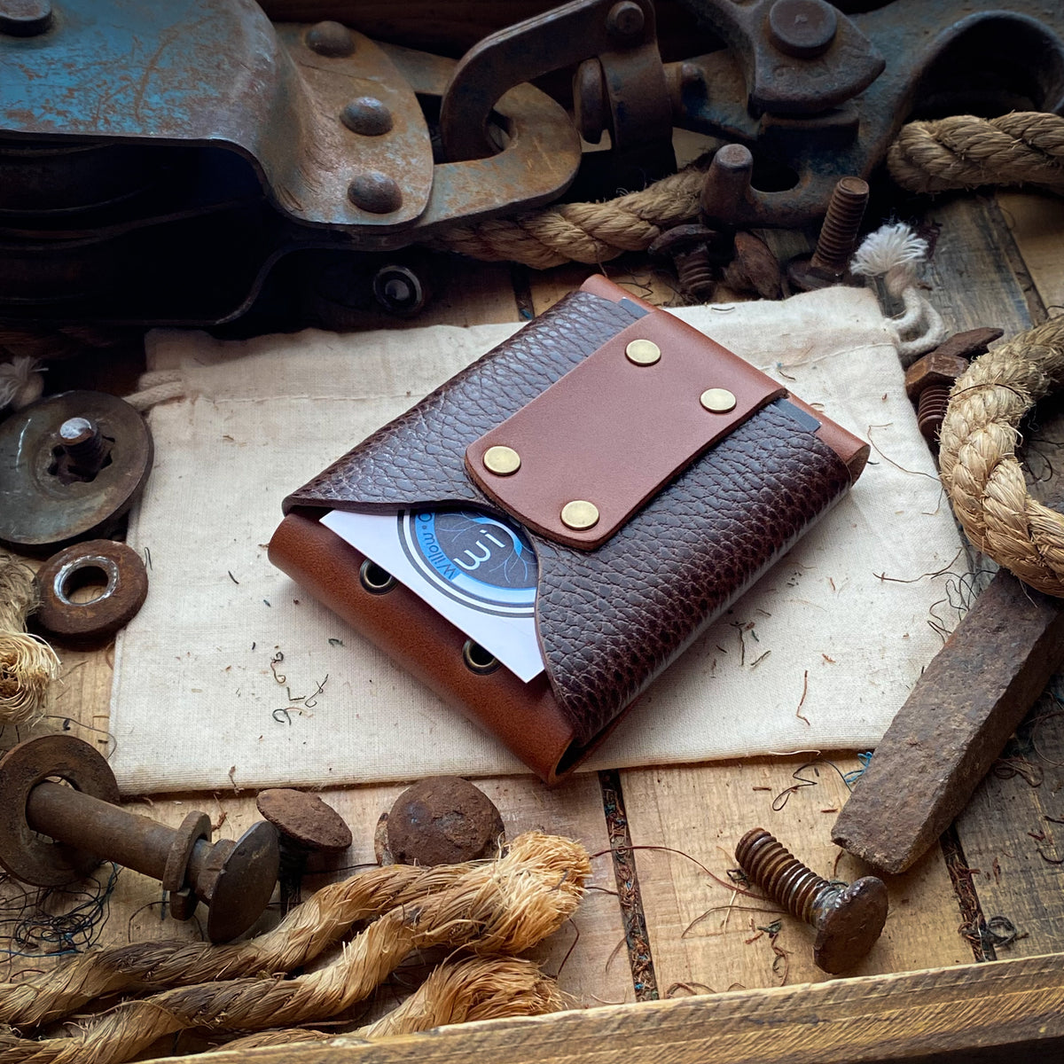 Original Luxe Minimalist Wallet - Bourbon and Brown Dollaro – Willow ...