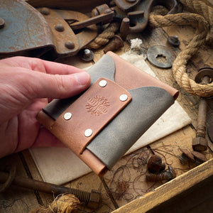 Cool Mens Wallet for Travel - Front Quick Access Pocket in Sierra and Charcoal