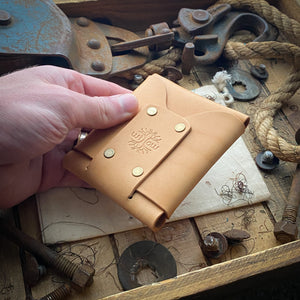 Handmade Natural Veg Tan Wask Wallet 