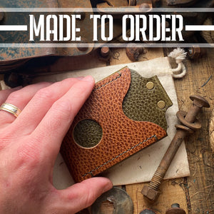 Mens Personalized Leather Minimalist Wallet Original Knocks