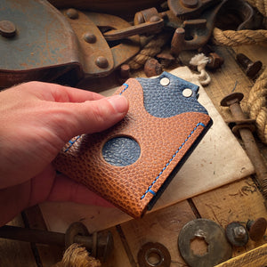 Original Knocks Minimalist Wallet in Whiskey Dollaro and Blue