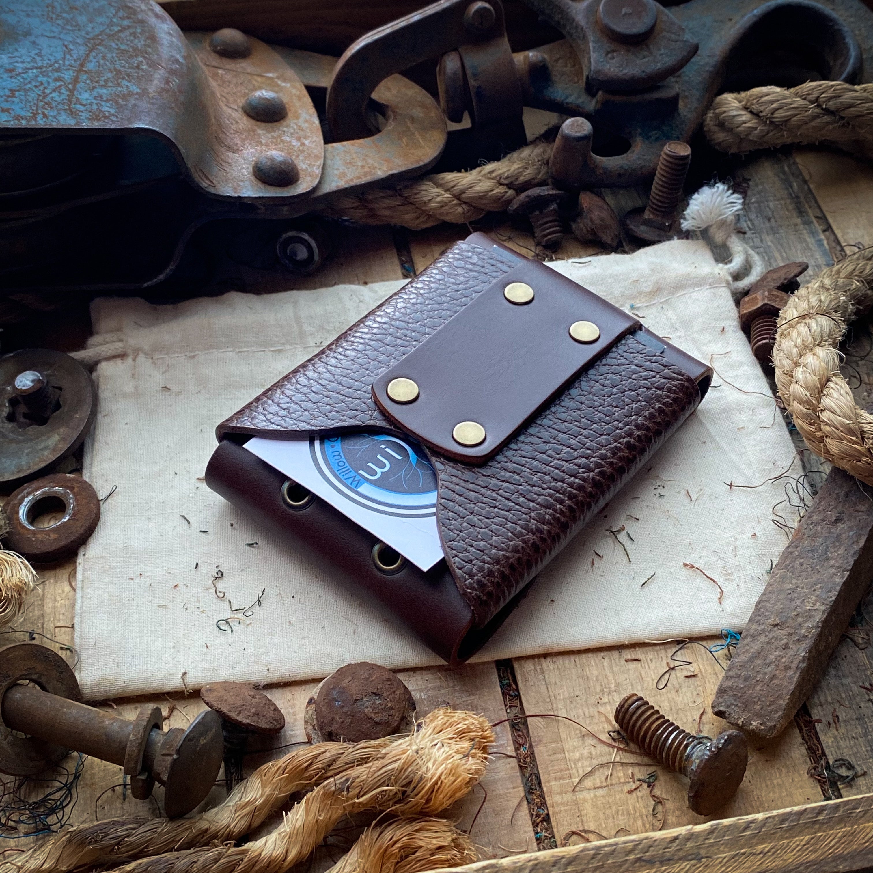 Personalized Leather Wallets Front Pocket Minimalist with Quick Access