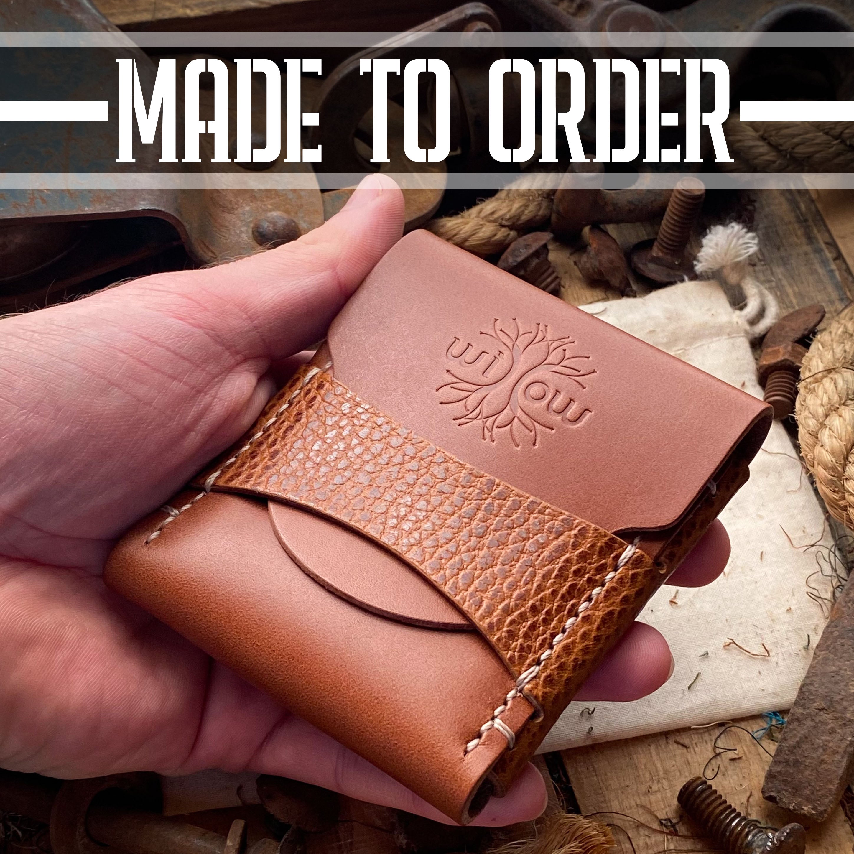 Personalized Made to Order Wallet for Large Cash and Bills