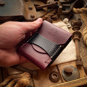 Red and Black Minimalist Flap Wallets