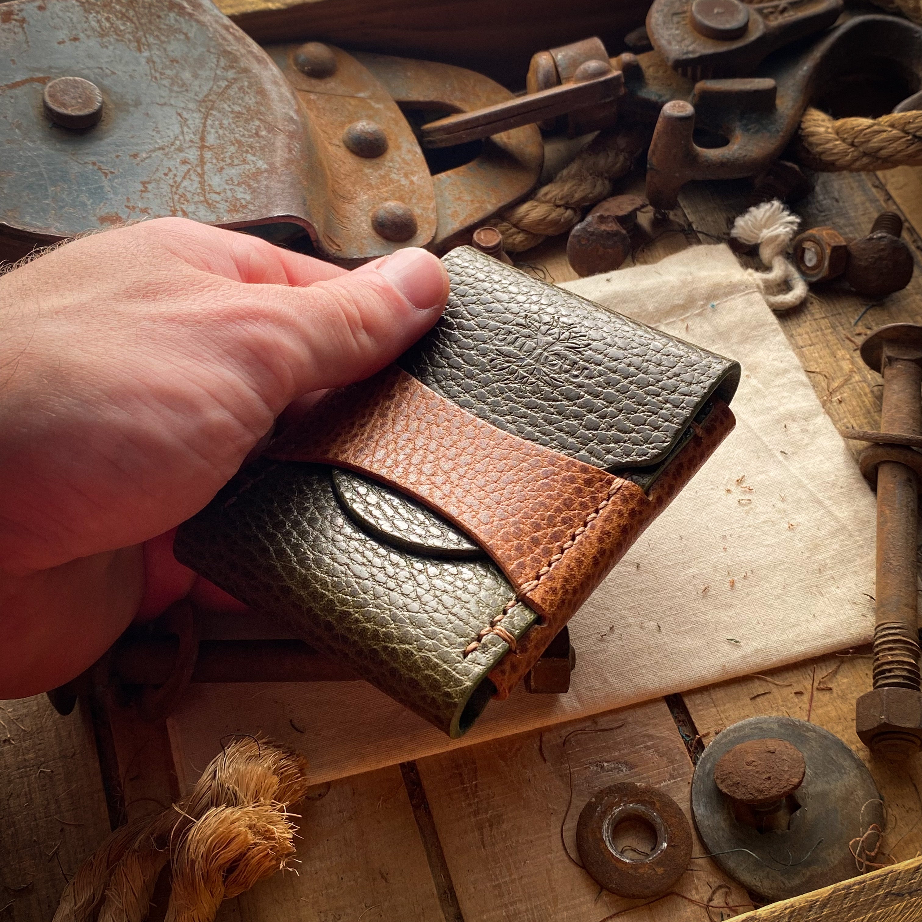 Tough Minimalist Wallet for Men in Hand