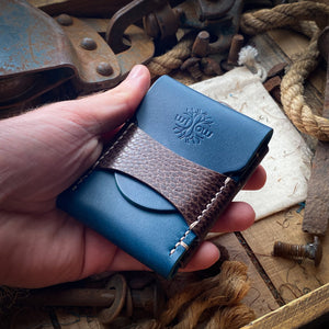 handsaddle stitched leather wallet