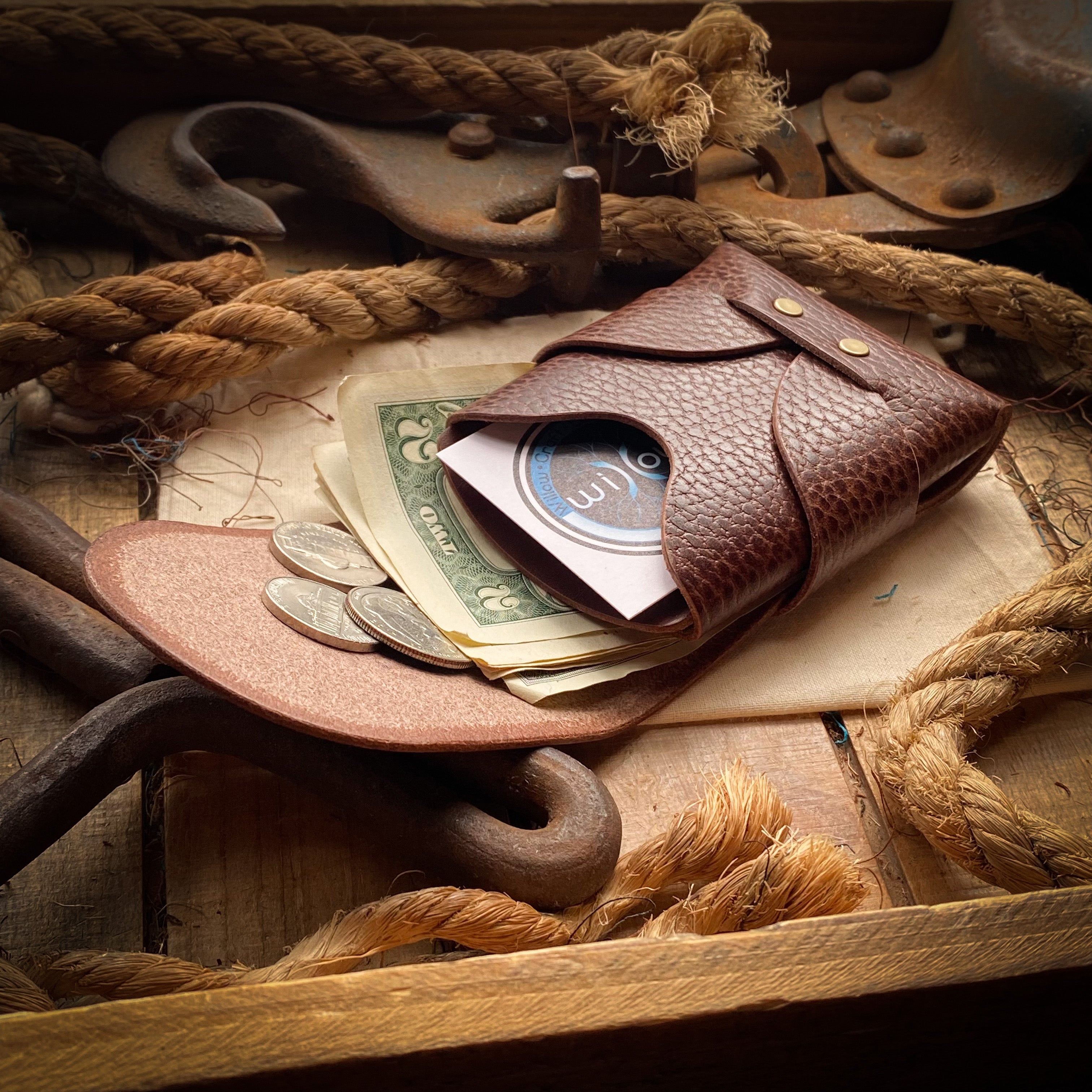 Original Swaddle Minimalist Wallet - Brown Dollaro and Tobacco