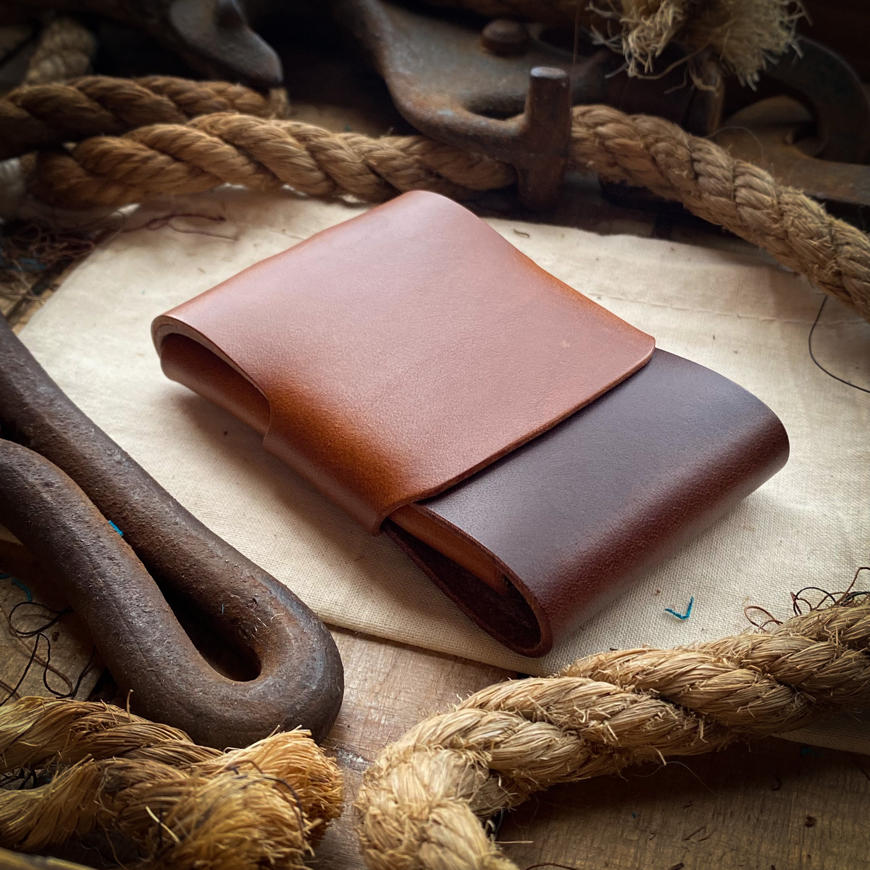 SLIM Swaddle Minimalist Wallet - Bourbon and Tobacco