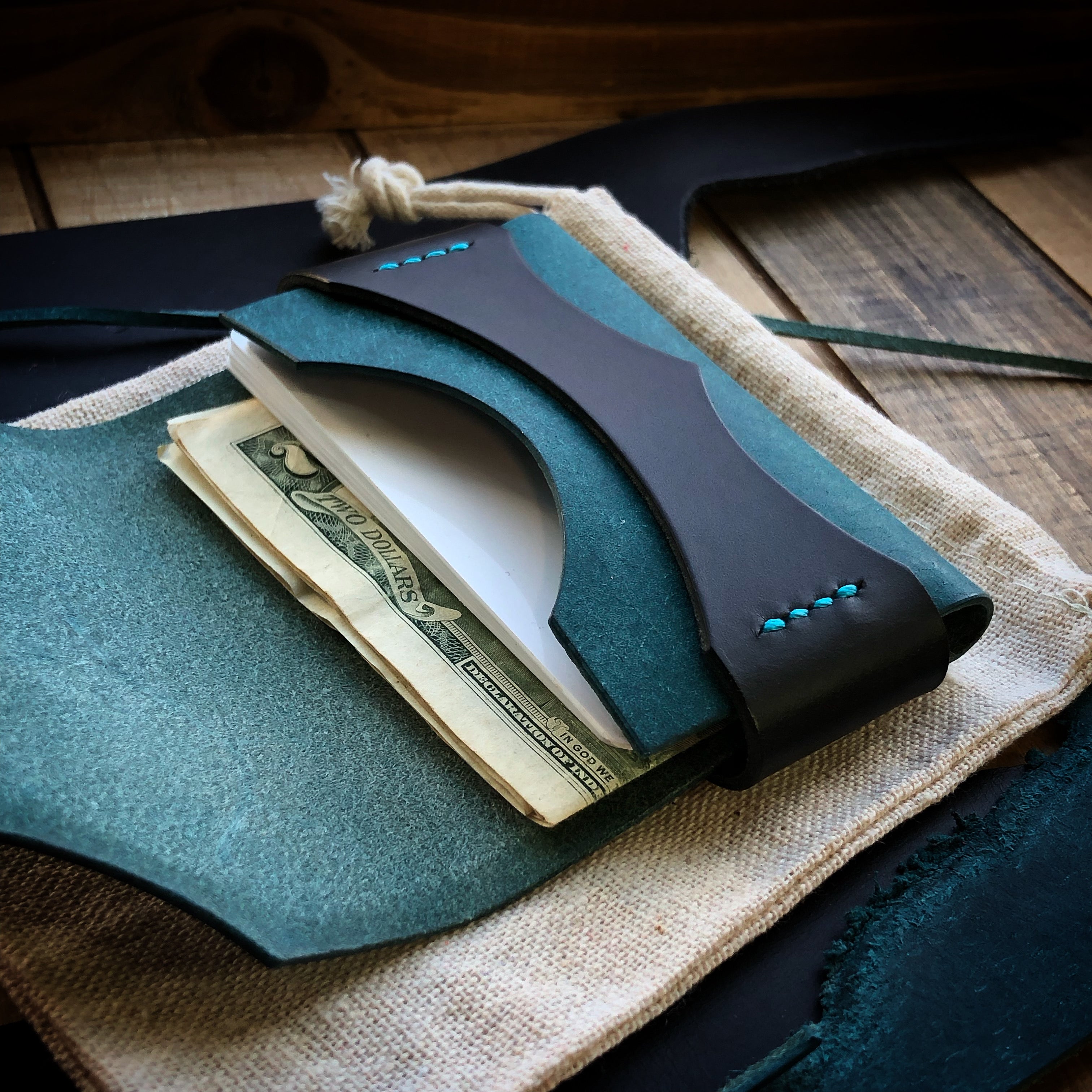 Posh Minimalist Wallet - Blue and Black