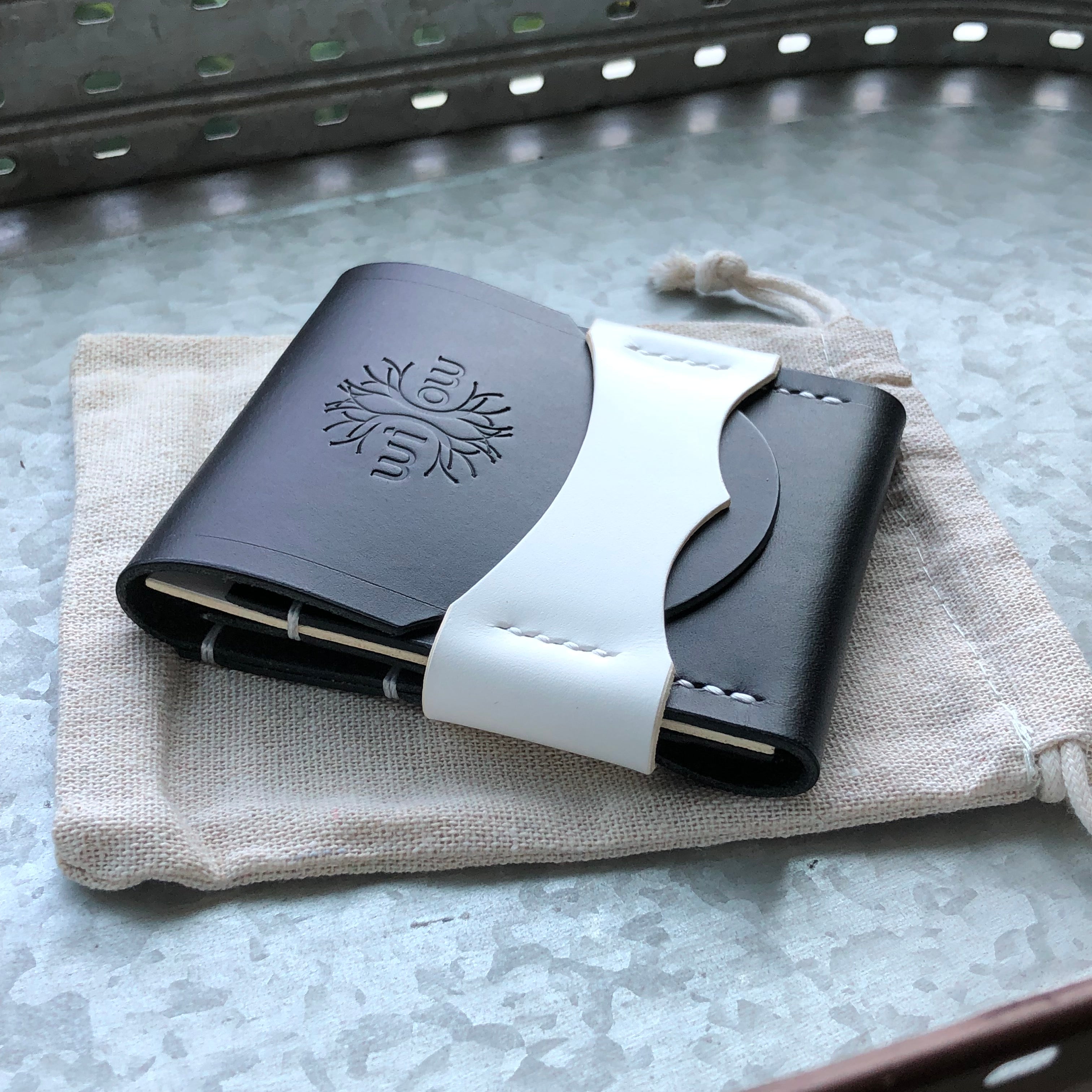 Luxe Minimalist Wallet - Quick Access - Tuxedo - Black and White