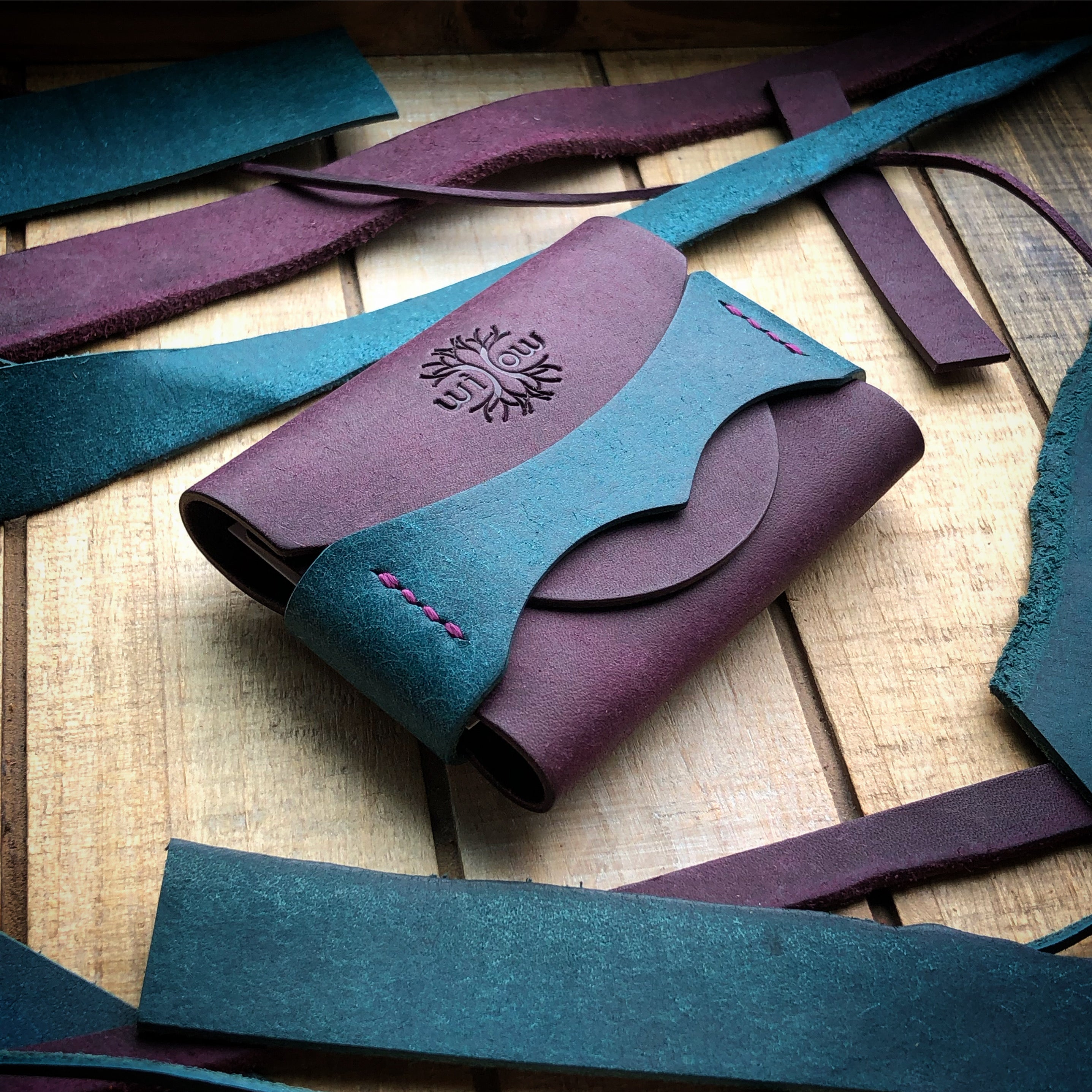 Posh Minimalist Wallet - Violet and Turquoise