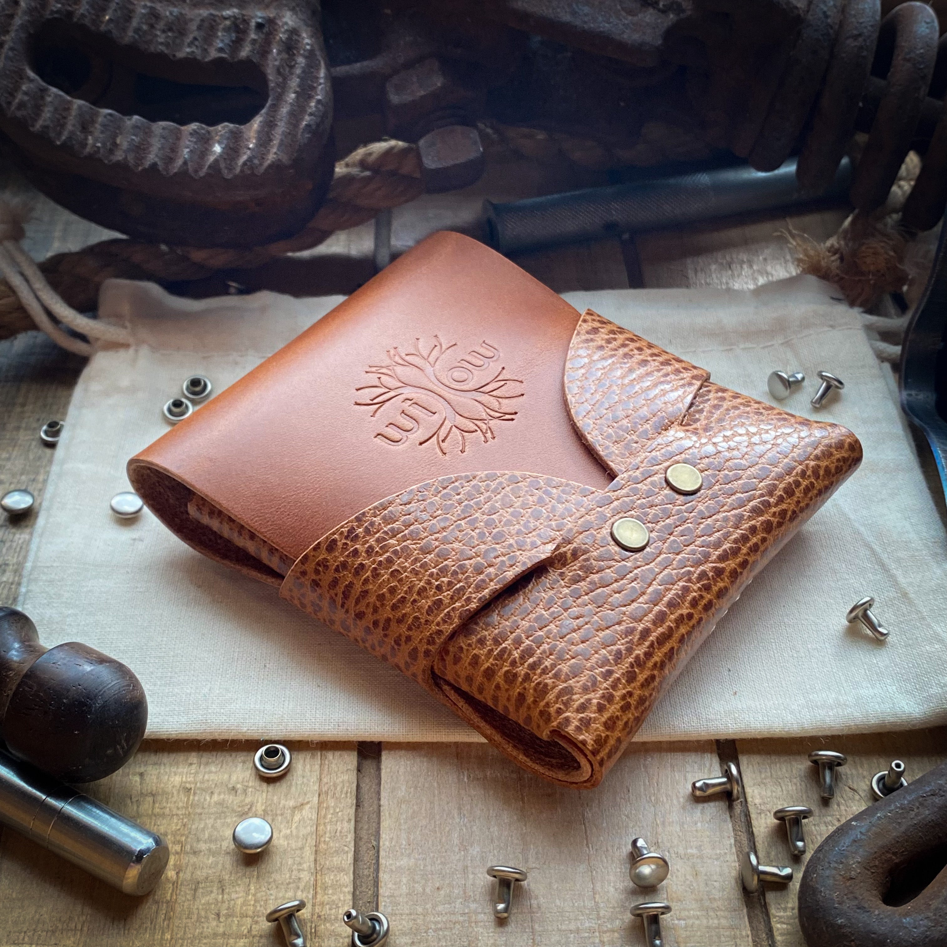 Wide Swaddle Minimalist Wallet - Whiskey and Bourbon