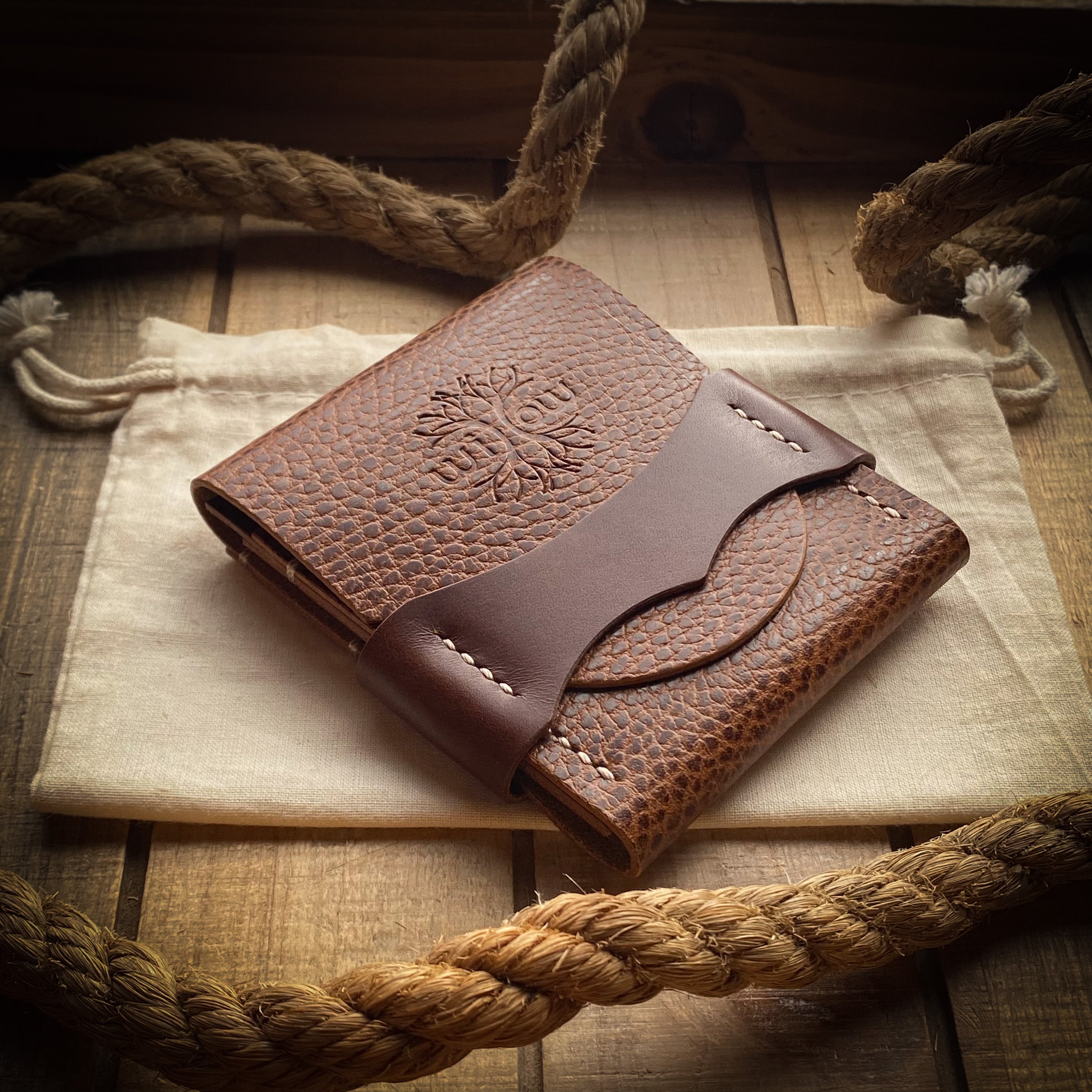 Luxe Minimalist Wallet - Quick Access - Whiskey Dollaro and Tobacco