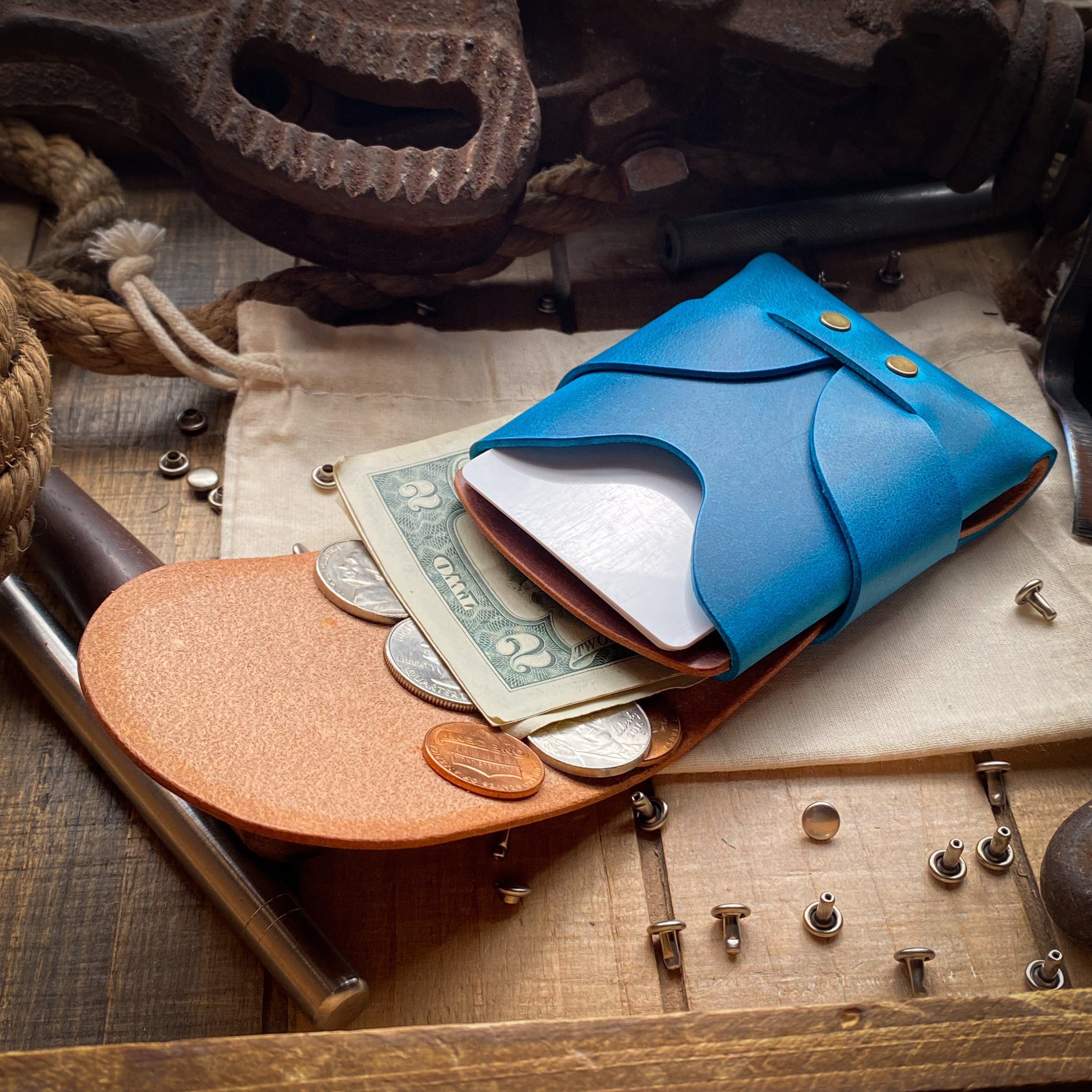 Original Swaddle Minimalist Wallet - Blue Raspberry and Sierra